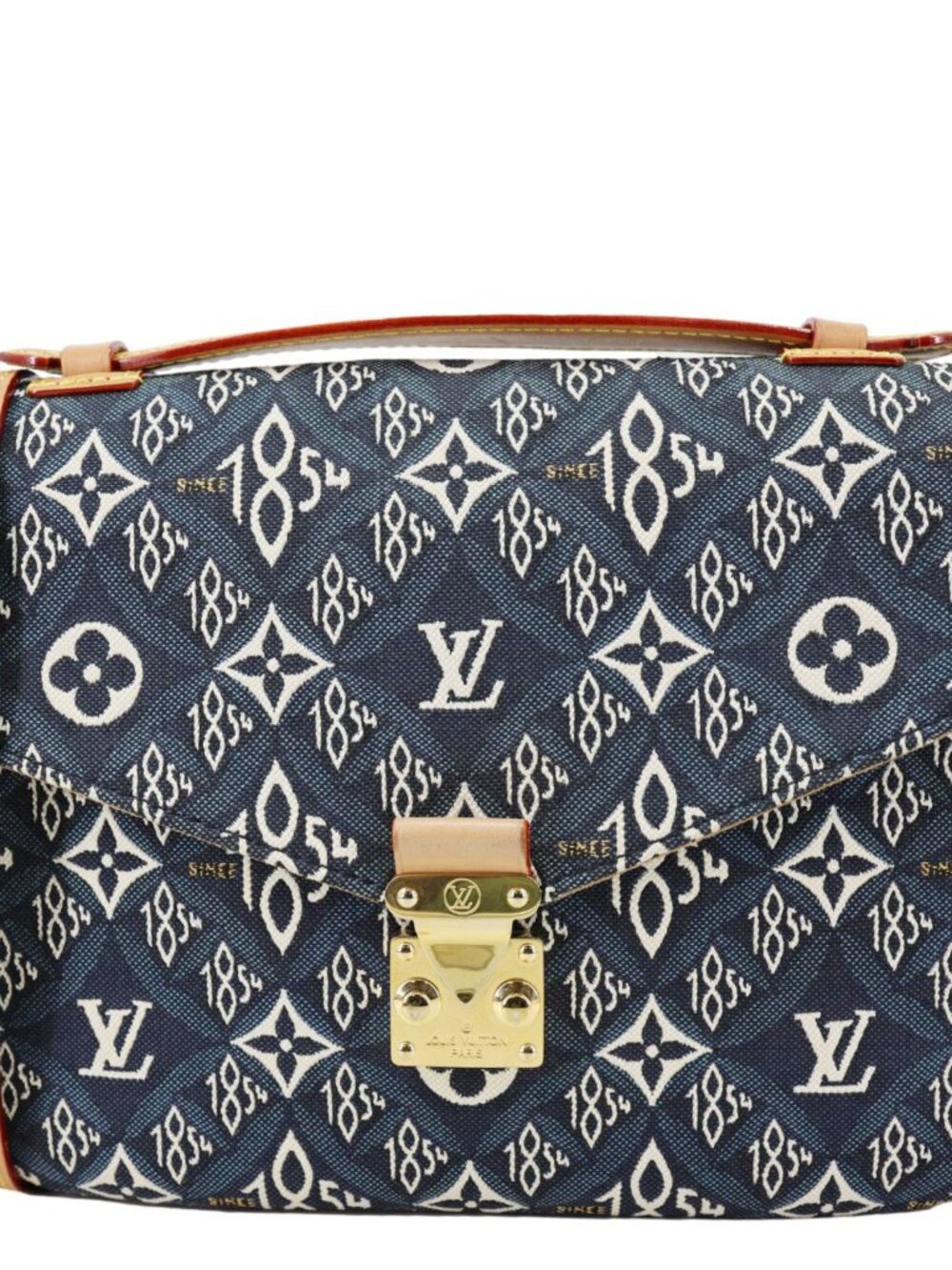 Louis Vuitton Metis Pochette Jacquard Since 1854 Top Handle Satchel Bag Blue